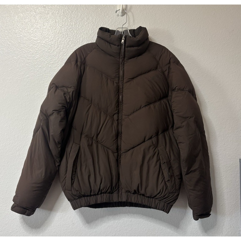Stussy Authentic Gear Down Puffer Jacket Brown Men's Large Streetwear Gorpcore
